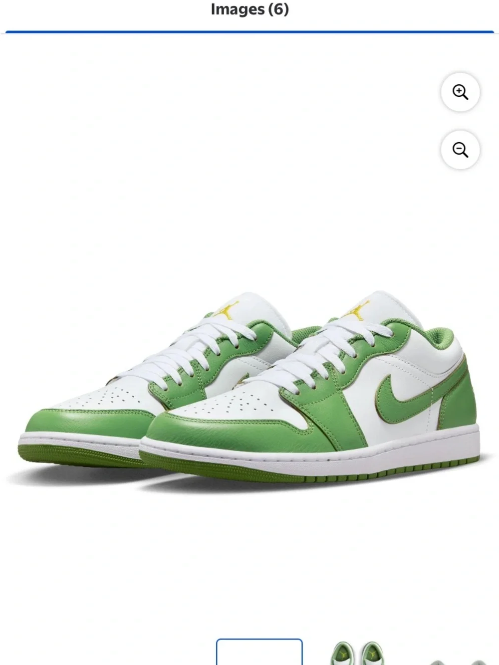 NIB Nike Air Jordan Low - White/Green Men's Sneakers size 9